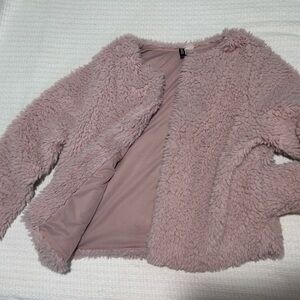 H&M Blush Faux Fur Jacket